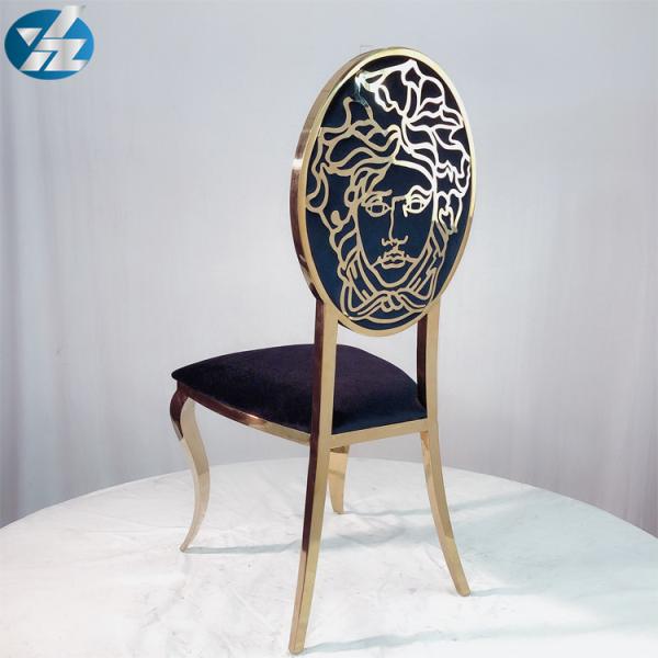 Бархат задней части Versache черный обедая стул нержавеющей стали стульев золотой