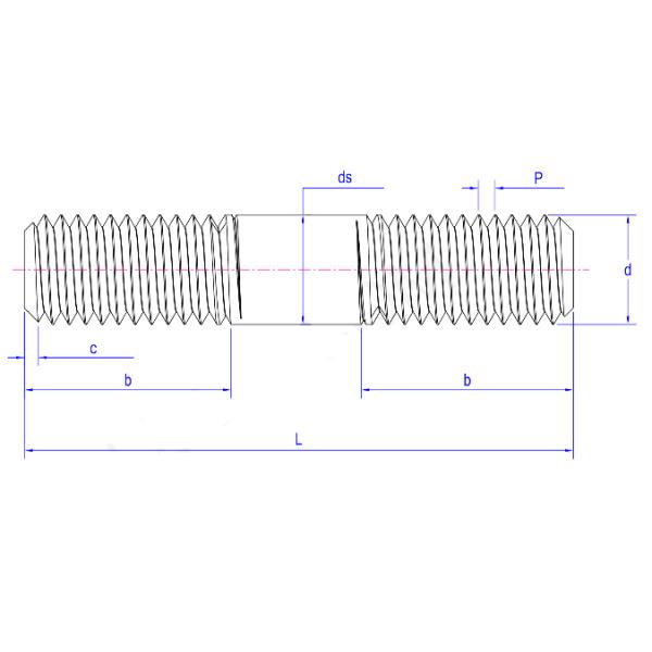 Стержень углерода стальной законченный двойником скрепляет болтами грубый поляка зажимая тип грубые зубы