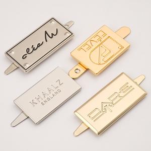 Custom Bag Logo Label Luxury Rectangle Metal Engraved Logo Tag for Handbag