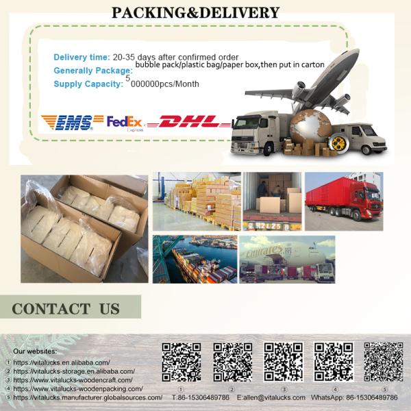 Custom Wooden Crate Gift Boxes with Sliding Lid and Stamping Printing Handling