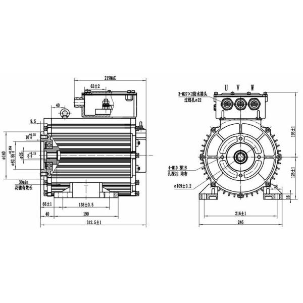Advanced 15kW AC motor for Electric loader oil pump motor