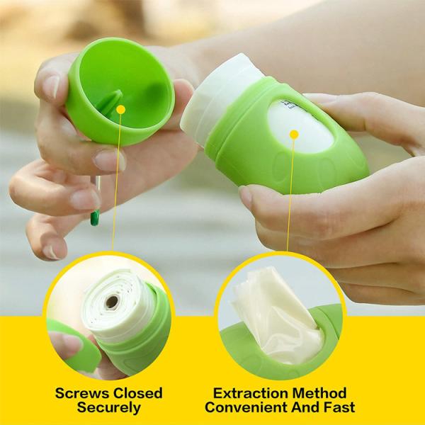 EN13432 Pva Unscented Poop Water Soluble Bag With Dispenser Earth Rated