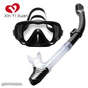 Snorkel Set Adults Snorkeling Gear Anti-Fog Panoramic View Swim Mask Dry Top