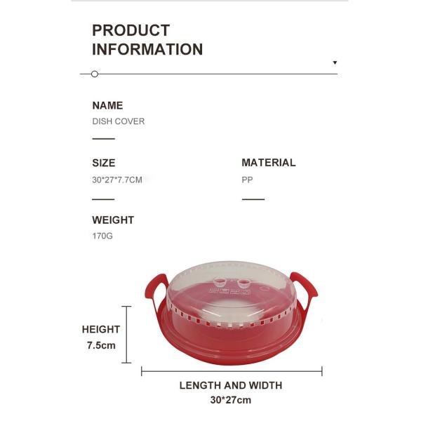 Simple Style Plastic Insulation Food Cover with Tray BPA Free and Microwave Heating Ready