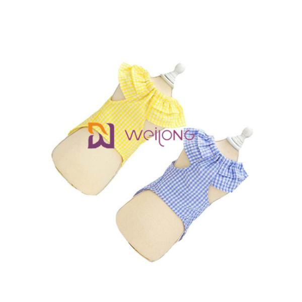 Rubber Printing Color Summer Seersucker Dog Puppy Dress XS S M L XL