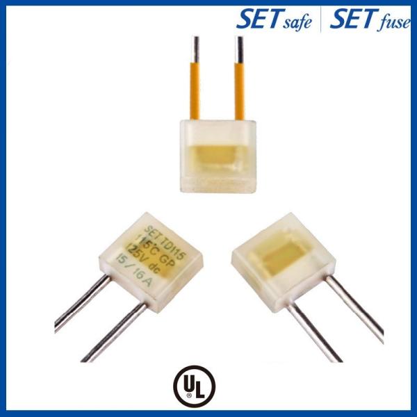 SET Series Thermal Fuse 15/16A 125V 115℃ SET Radial Alloy Type Fuse Square Box Fuse