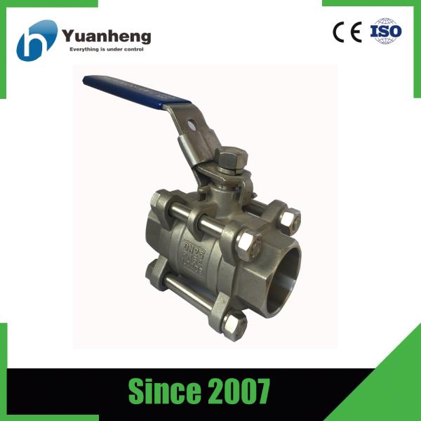 Cf8M Ball Valve , 3 PC Socket Weld Ball Valve With Water Resistance
