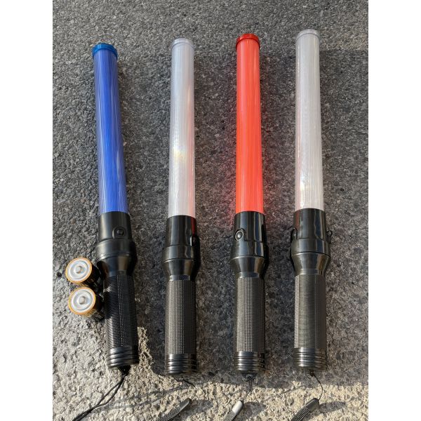 LED Warning Flashing Road Baton for Traffic & Security Lights – 45cm 54cm Rechargeable/Battery