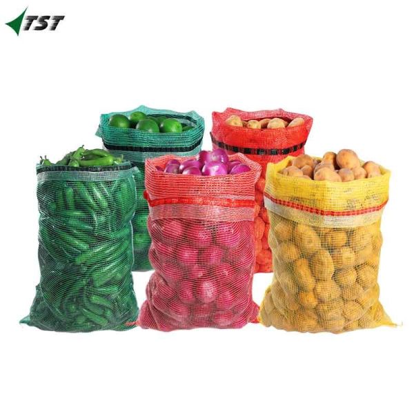 25kg 30kgs 50kgs Colombia Yellow Color Pp Leno Mesh Bag For Vegetable Fruit Packing