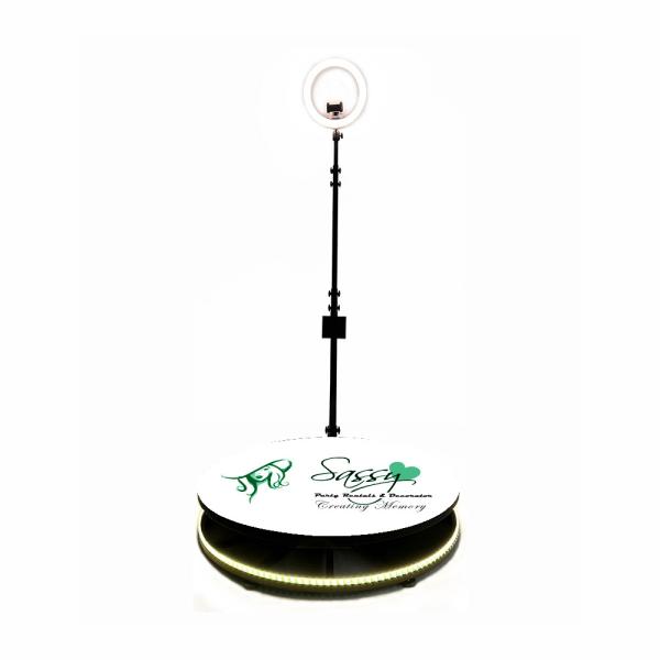 Camera 360 Video Photo Booth Spining 32 Inches Automatic Remote Control