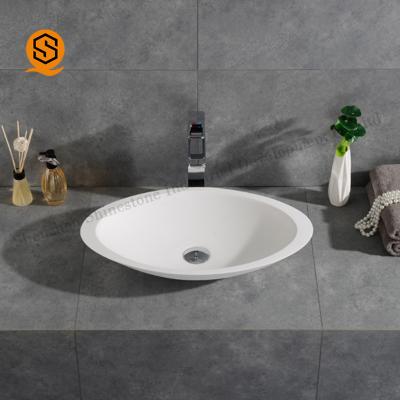 Bacia de lavagem de superfície Matte White Above Counter Basin do sólido do CE