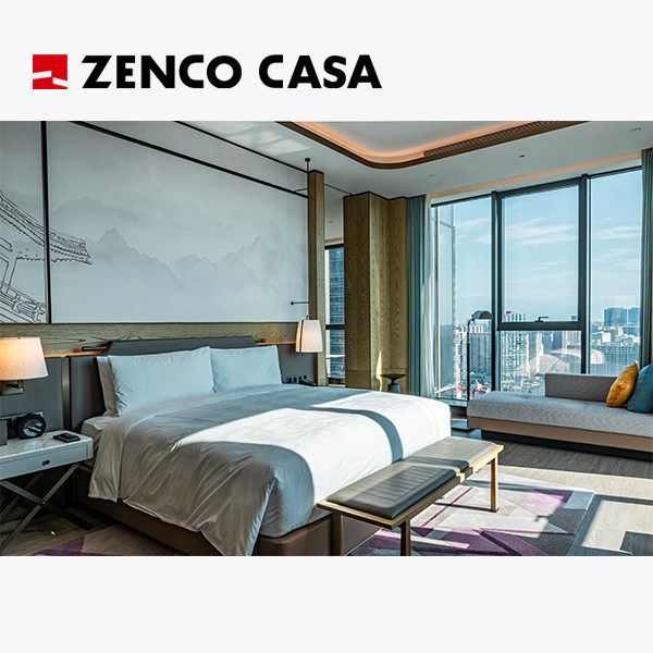 Роскошная гостиничная мебель с королевской кроватью и пристежным столом