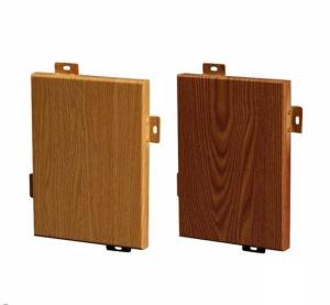 Emulational Wood Color Customized Aluminum Panel For Interior / Exterior Wall