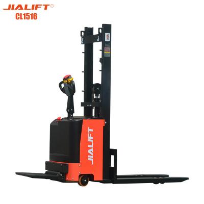 Empilhador elétrico (em pé) CL1516 Peso de tração nominal 1500kg Altura de elevação 1600mm Empilhador elétrico de alcance