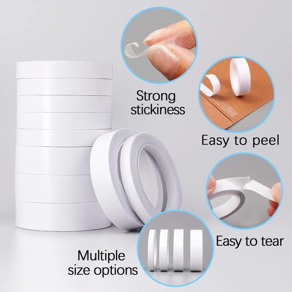 Acrylic Adhesive Double Coated Tissue Tape , Paper Masking Tape Various Sizes