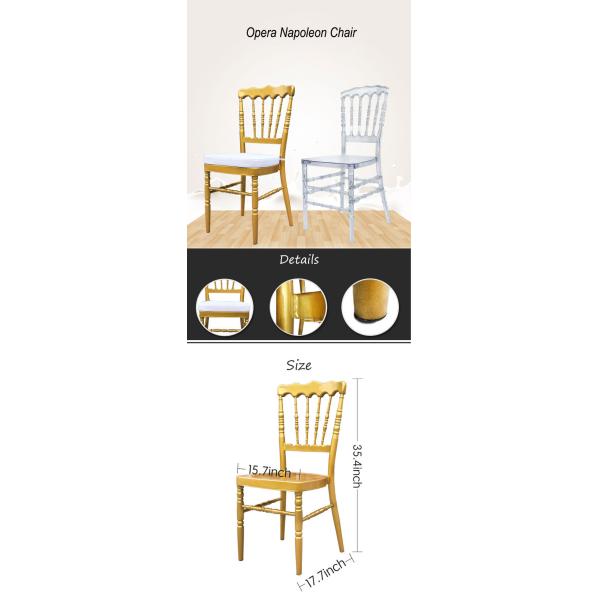 Банкет свадьбы бистро предводительствует дюйм Chiavari 15.7x17.7x35.4 оперы драпирования королевский