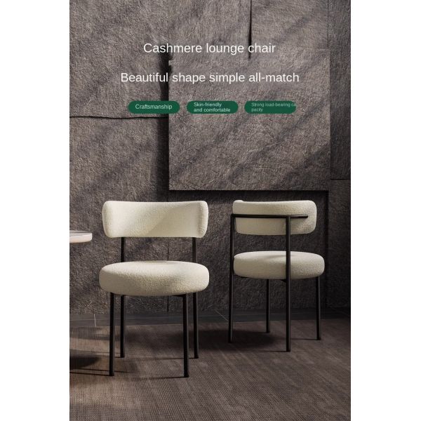 New Style Modern Luxury Fabric Dining Chairs with Metal Legs Comfortable Portable Home Bar & Bedroom Dining Room Furniture