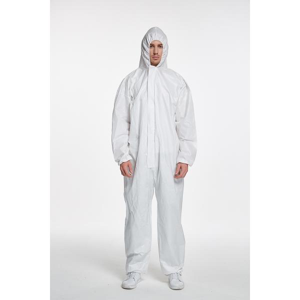Micro-porous film coverall non woven clothing hooded disposable coverall