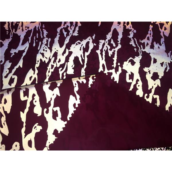 Reflective Effect Garment Leather Fabric 0.1mm For Outdoor Coat With Camouflage Print
