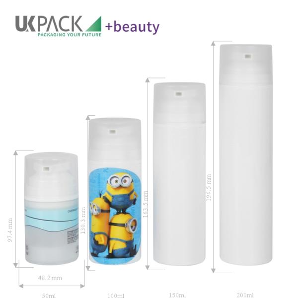 Бутылка PCR PP 30% безвоздушная упаковывая для косметик 30ml 50ml 75ml 100ml 120ml 150ml 200ml