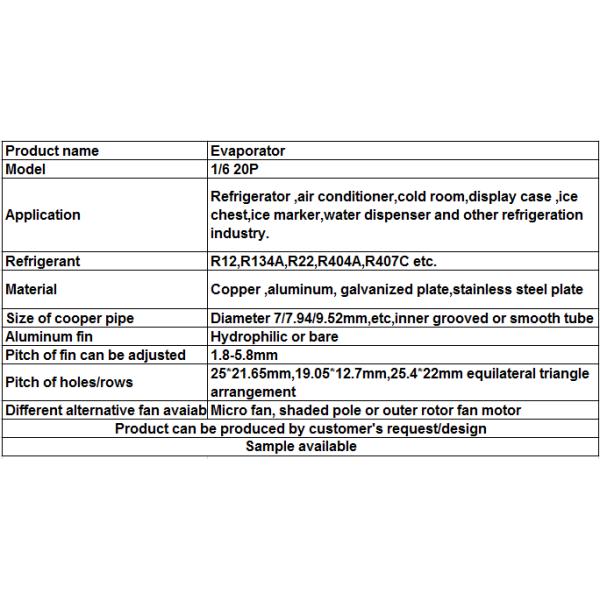 Aluminum Fin Coil Heat Exchanger With Defrost Heater 0.75 Thinkness Wall