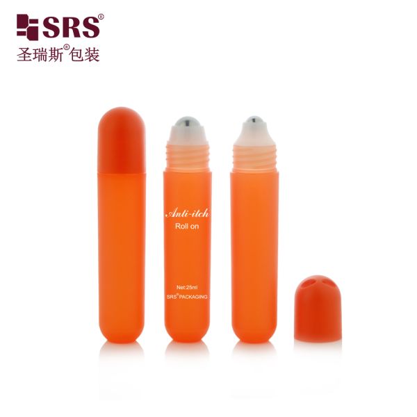 18ML 20ML 25ML Empty Plastic Roll On Bottle Custom Color Options With Lanyard Design Keychain Cap
