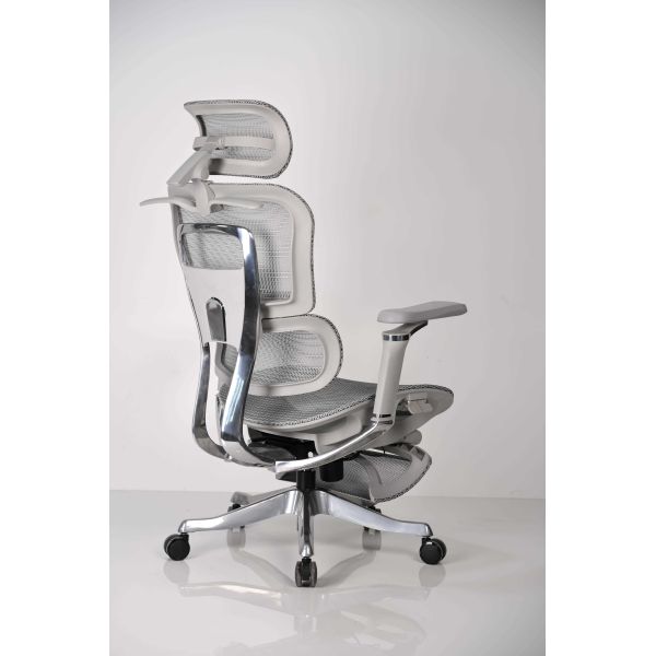 Aluminium Ergonomic Footrest Office Chair With 5D Linkage Armrest