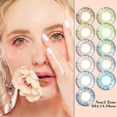 Lentes do OEM Hazel Eye Color Enhancing Contacts para os olhos de Brown