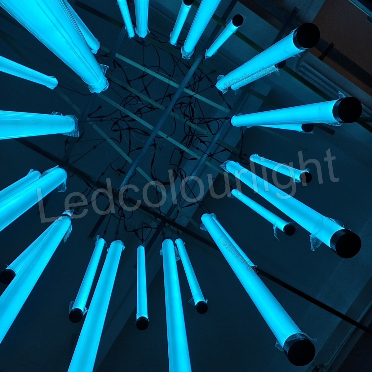 50mm Diameter DC24V DMX512 Control LED Pixel Tube with Black PC Housing
