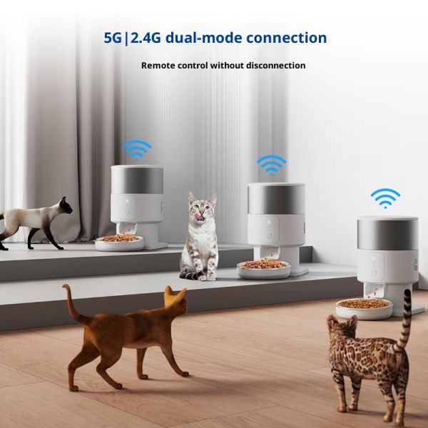 Eco-Friendly Intelligent Dog Cat Food Feeder Charge Automatic Timing Quantitative Portion Control BPA-Free Stainless Bowls Solid