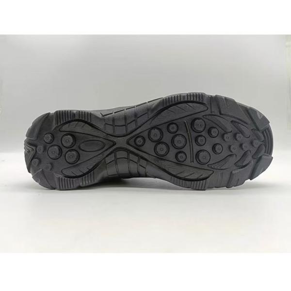 Mens Outdoor Hiking Boots Breathable Mid Top Work Shoes With Side Zipper