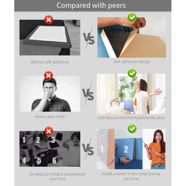 Customized 3D Wall Panel Durable Fabric Wrapped Acoustic Wall Panel