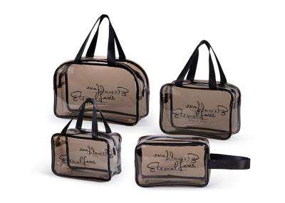 Polyester PVC Cosmetic Bag Separate Bag Design With Heat Seal Sewing Zipper