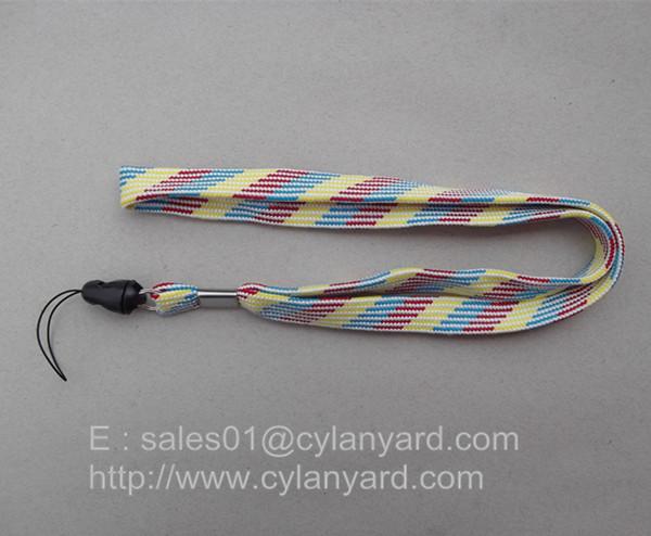 Cheap tubular polyester lanyard with card tag, polyester tube lanyard with card strap,