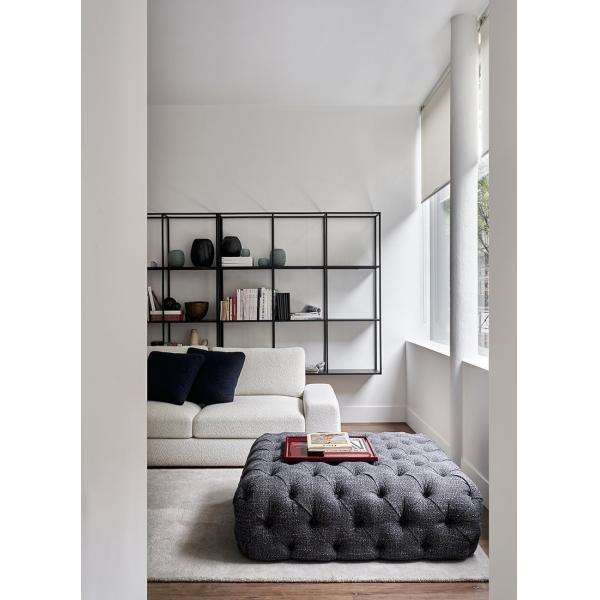 Italian Light Luxury All Pull Ins Leather Art Sofa / American Minimalist Living Room Club Hotel Velvet Sofa