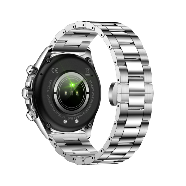Support OEM & ODM | Luxury Stainless Steel Smartwatch with 123 Sports Modes 1.43-inch AMOLED Screen and IP67 Waterproof