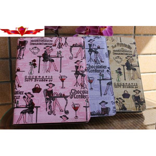New Fahion Modern Lady Ipad 2/3/4 PU Cover Cases Smart Sleep Durable High Quality