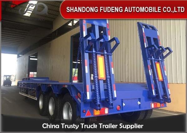 13 Meters Transport Excavators 3 Axle Low Flatbed Trailer