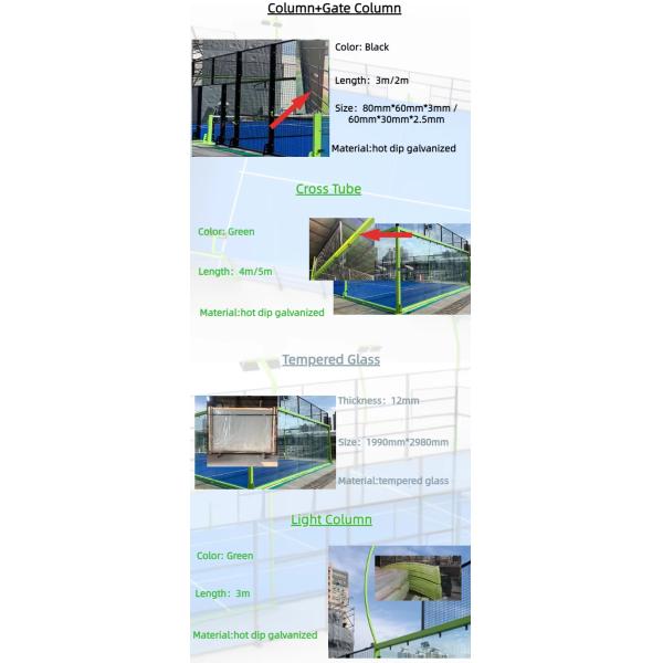 Custom Padel Racket Court 20m X 10m Padel Sports Equipment