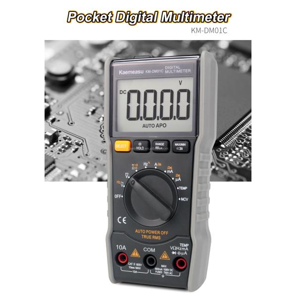 Anti Burn Electric Multimeter True-rms Ncv Ohm Hz Tester  Smart Digital Multimeters With Temperature Probe
