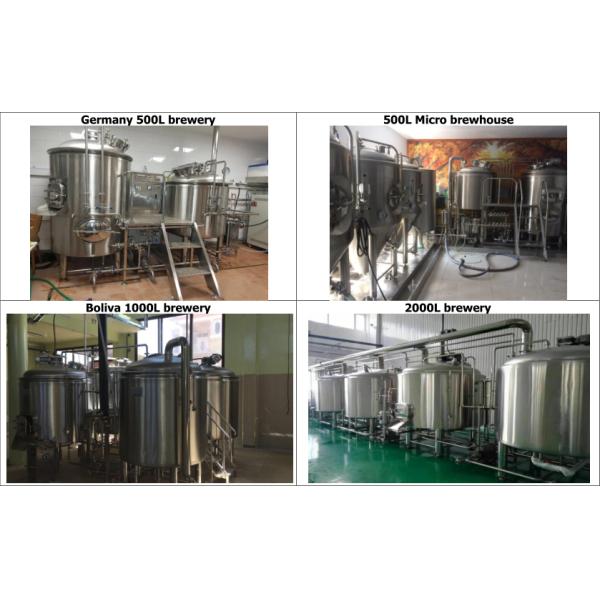 200 Liters 380V/ 50HZ Micro Brewing System Beer Brew Kettle In Silver Color