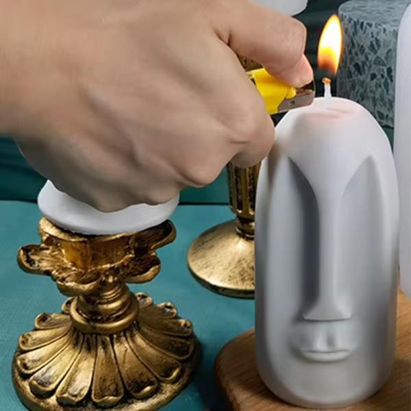 Abstract Human Face Candle Art Portrait Handmade Soap Food Grade Silicone Candle Mold