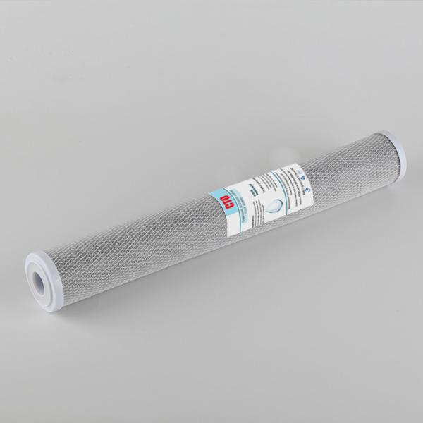 20 polegadas de boca plana elemento de filtro de carbono comprimido para máquina de água pura comercial