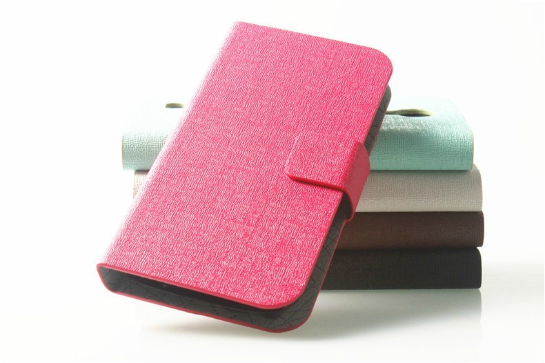 White PU Leather Wallet Case For Samsung Galaxy S4 With Sleep Fuction
