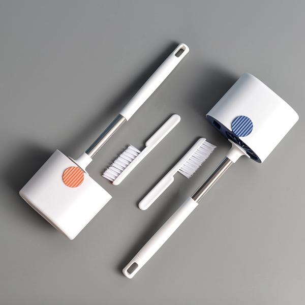 Tpe Cleaning Toilet Bowl Brush Set Extendable Long Handle