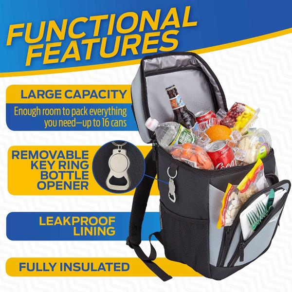 Stylish Camo Backpack Cooler / Hiking Cooler Backpack Bag With Bottle Opener