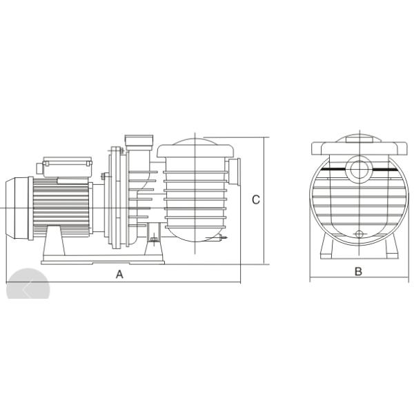 Пластмасса насосы фонтана бассейна 2 дюймов 1ХП