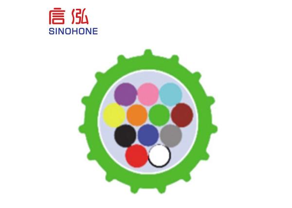 Non Metallic Air Blown Fiber Optic Cable Stable Structure Less Manpower