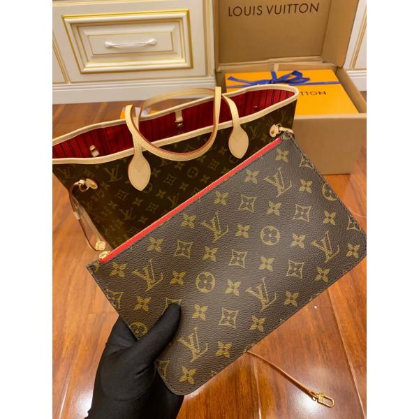 Кожа -степени Neverfull Mm холста вензеля пинка сумки вензеля Louis Vuitton дизайнерская итальянская