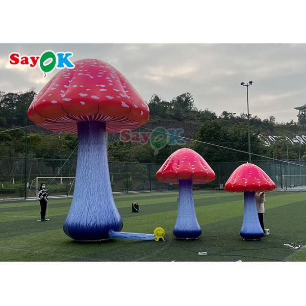 Giant Inflatable Mushroom Model Plant For Wonderland Blow Up Mushroom With Flower